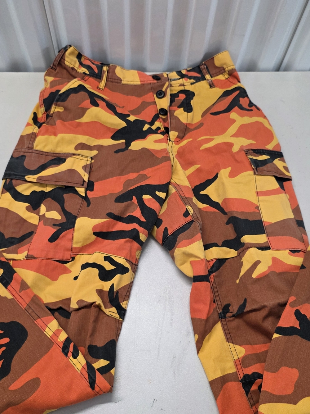 Rothco BDU Orange Camo Pants Size 27”- 31” Waist 31 Inseam